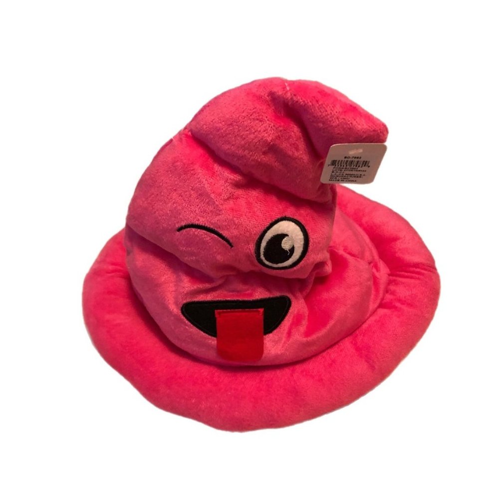 NWT Fake emoji pink poop hat